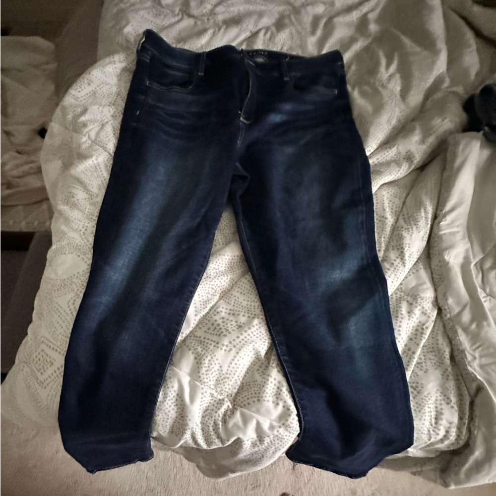 American Eagle Outfitters Hi-Rise Jegging in Dark Blue